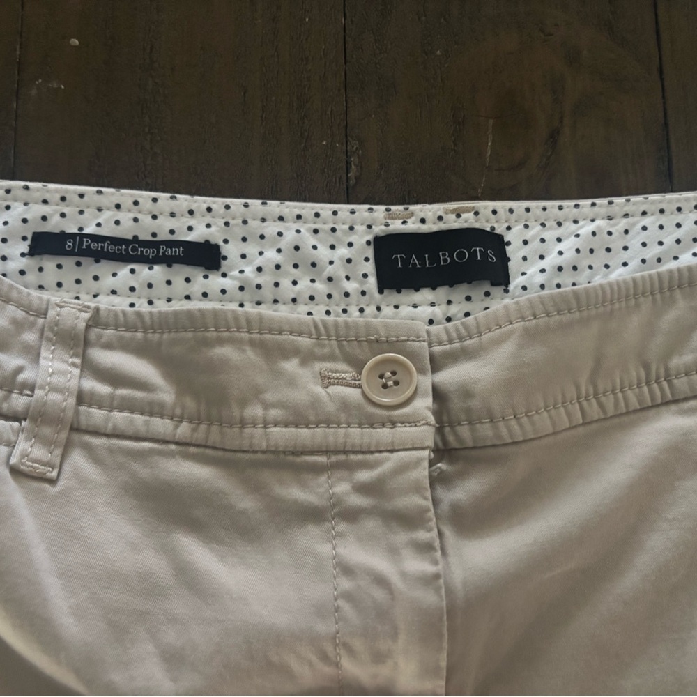 EUC Talbots Perfect crop pants khaki 8